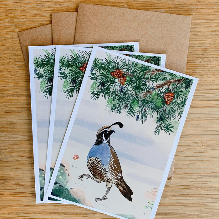 Quail Holiday Lux Postcard Pack