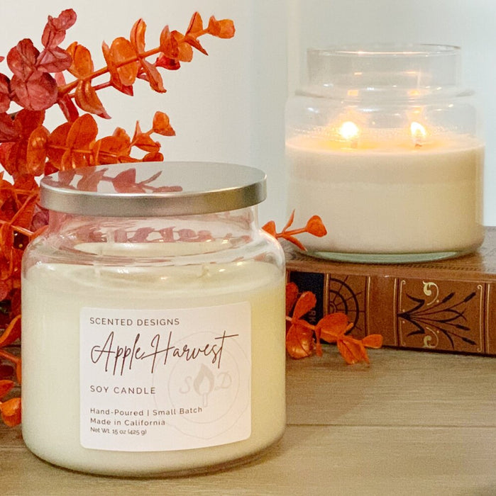 Apothecary Jar Soy Candle - Harvest Scents: Apple Harvest