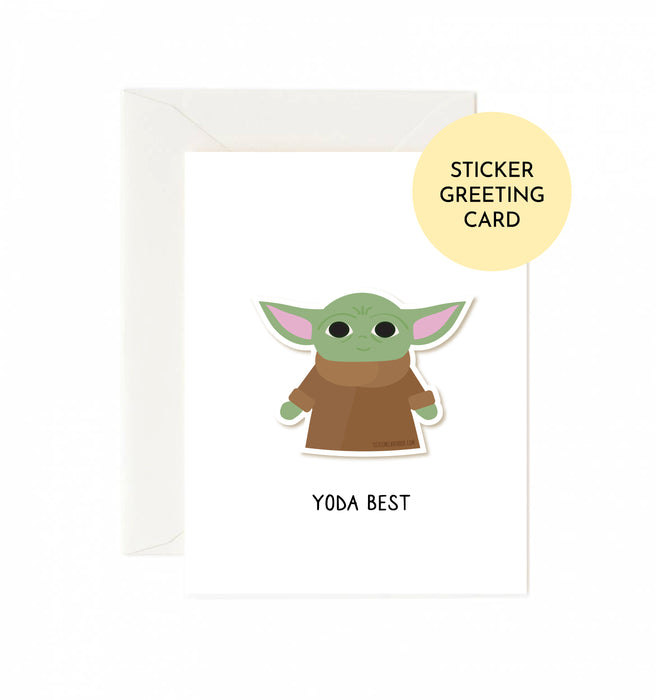 Yoda Best Sticker Greeting Card