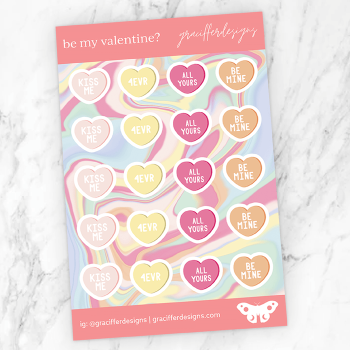 Be Mine Valentine Sticker Sheet