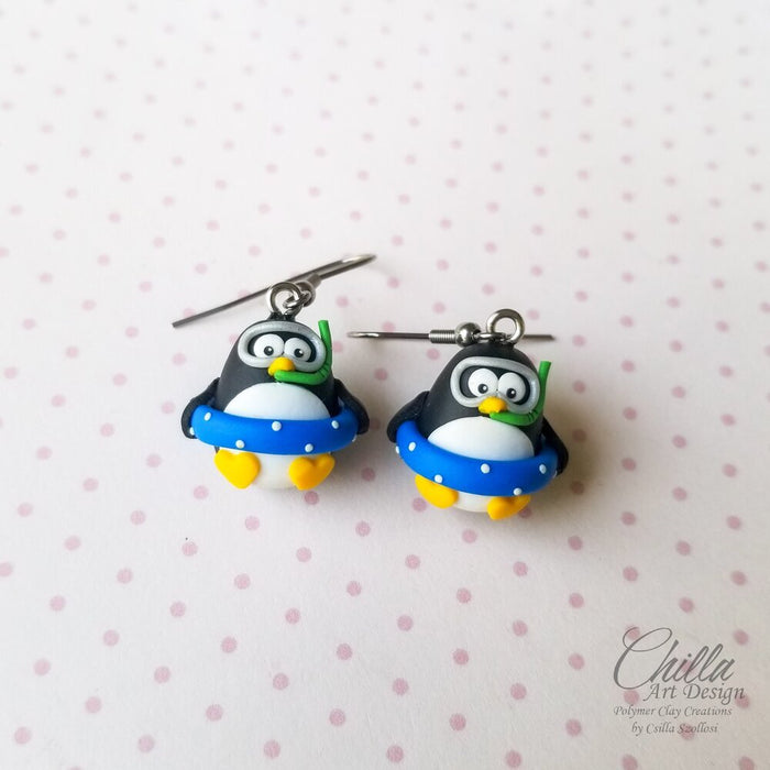 Summer Penguin Earrings