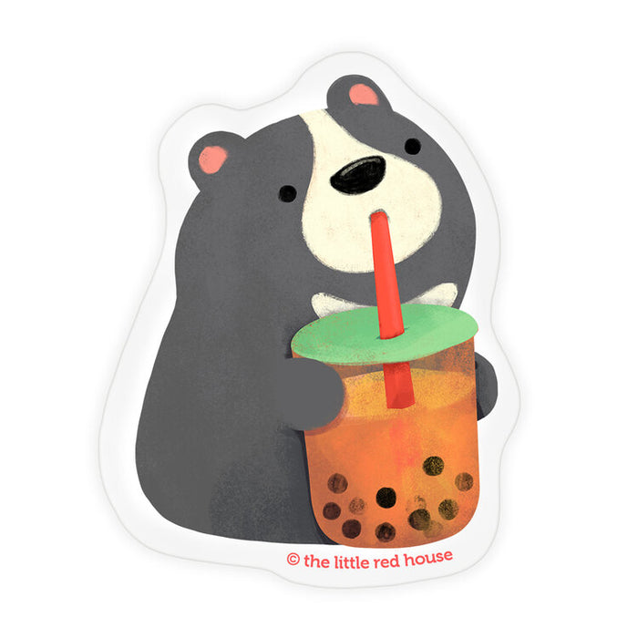 Boba Bear Clear Sticker