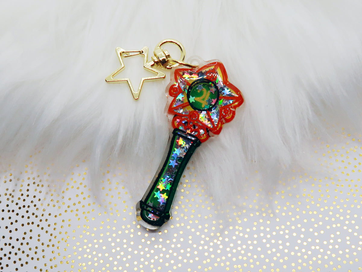 Sailor Jupiter Glitter Wand Keychain — San José Made