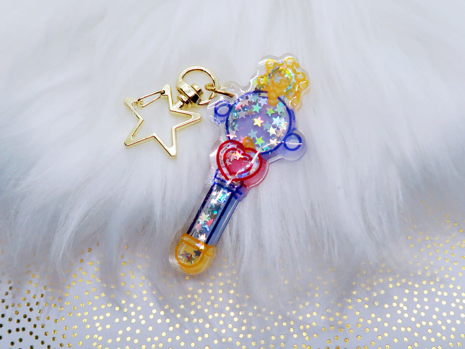 Sailor Pluto Glitter Wand Keychain