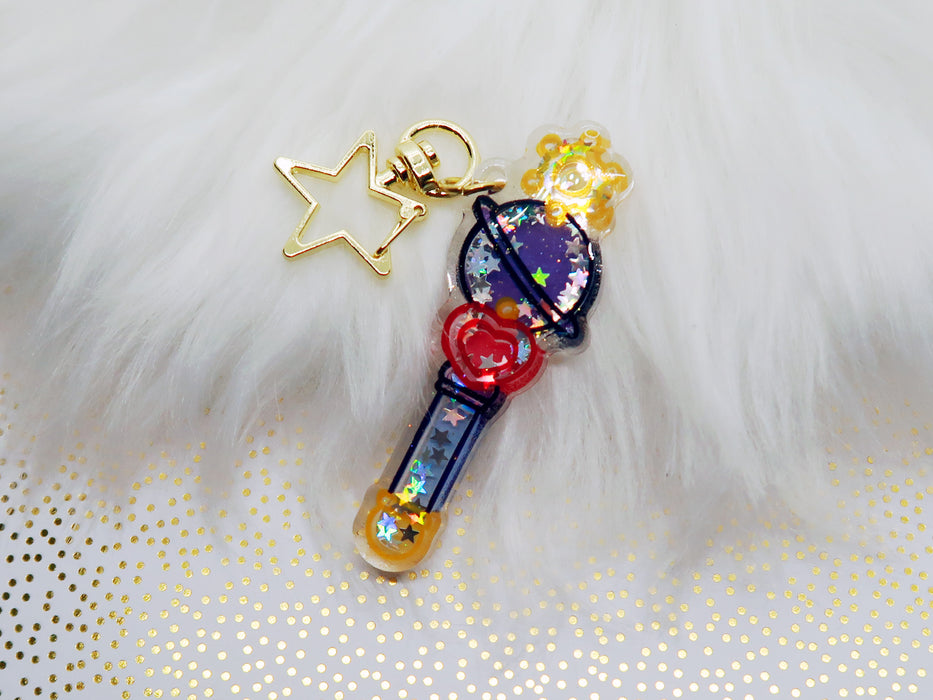 Sailor Saturn Glitter Wand Keychain