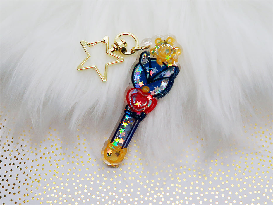 Sailor Uranus Glitter Wand Keychain
