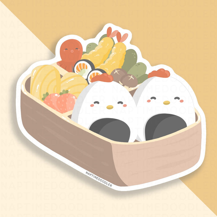 Chicken Bento Box Sticker | Naptime Doodler