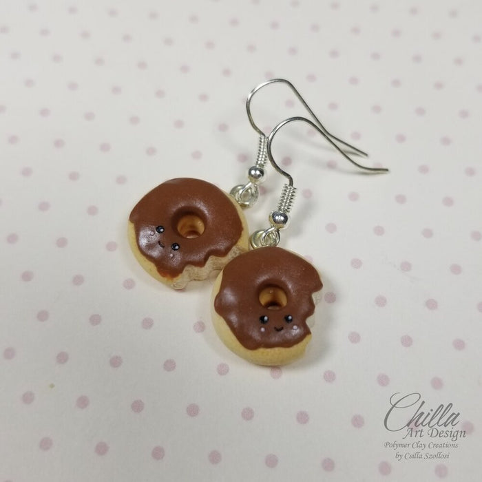 Chocolate Donut Earrings