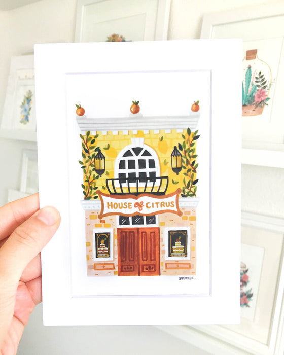 Citrus House Print