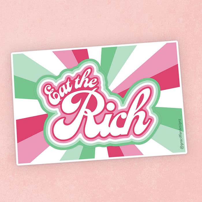 Abrosexual/Abroromantic Pride - Eat The Rich Sticker