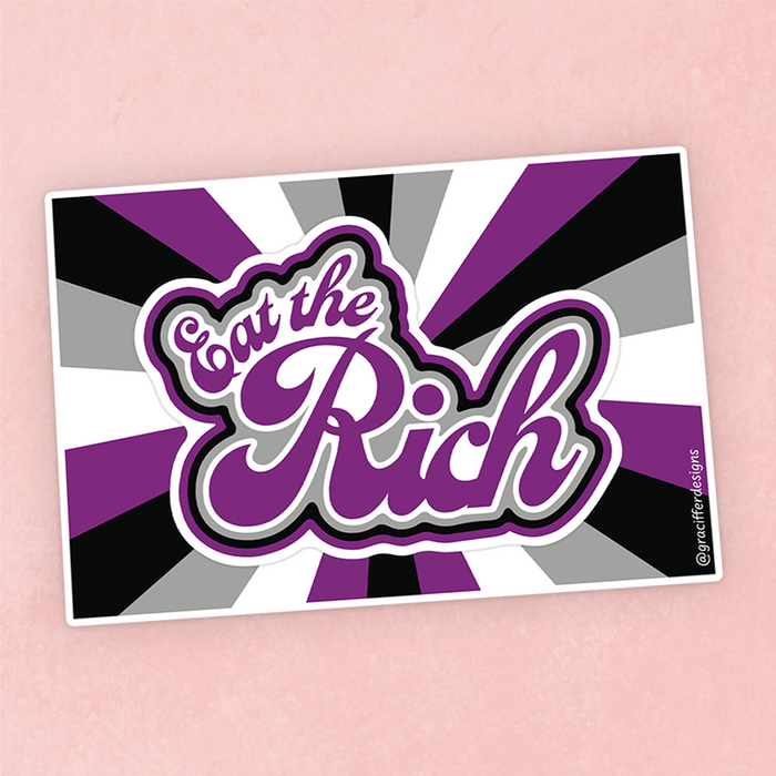 Asexual / Demisexual Pride - Eat The Rich Sticker