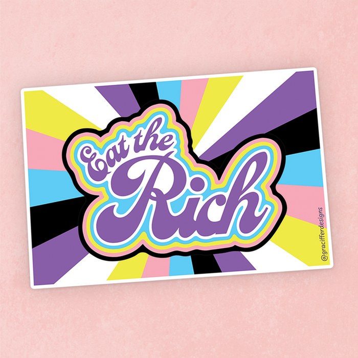 Non-Binary TransgenderPride - Eat The Rich Sticker