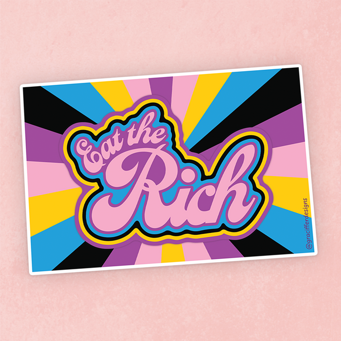 Pocket Gender Pride - Eat The Rich Sticker