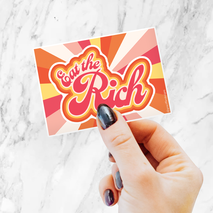 Eat The Rich Sticker - Groovy