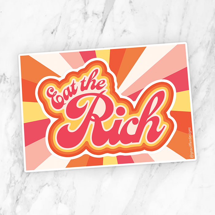 Eat The Rich Sticker - Groovy
