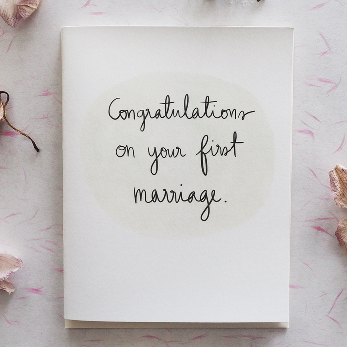 First Marriage Card