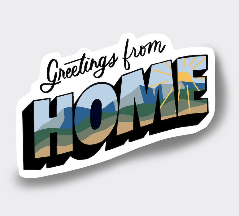 Greetings from Home Vinyl Sticker