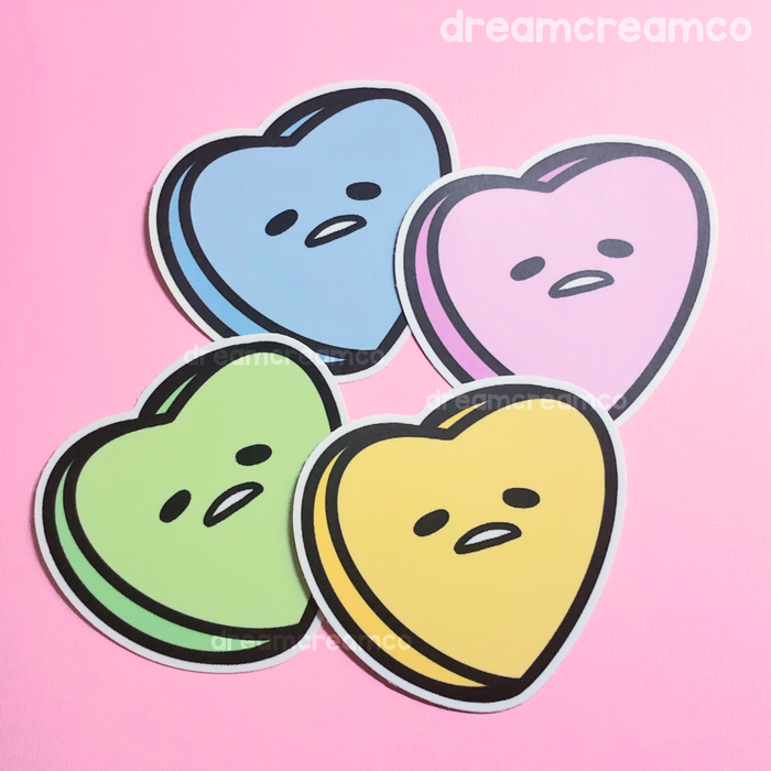 Gudetama Candy Hearts Stickers