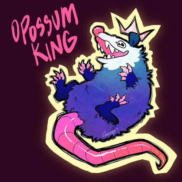 Holographic Opossum Sticker