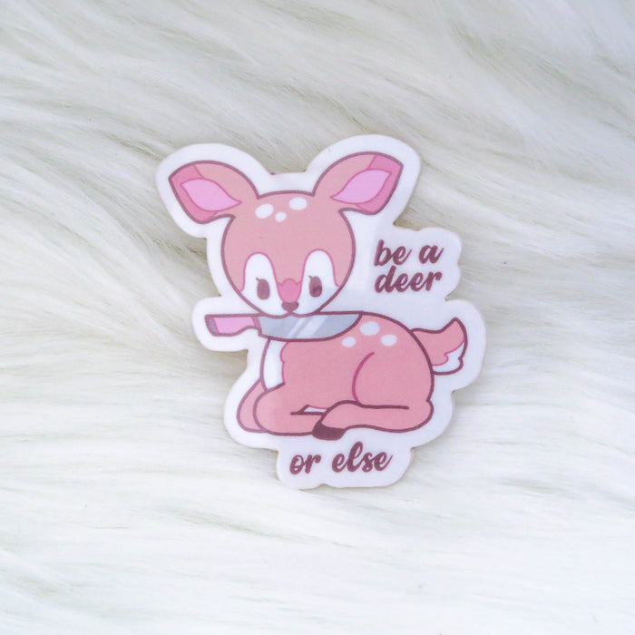 Be a Deer Clear Vinyl Sticker