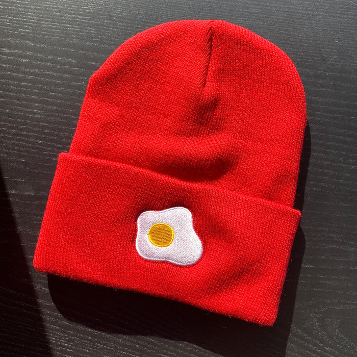 Egg Beanie - Red