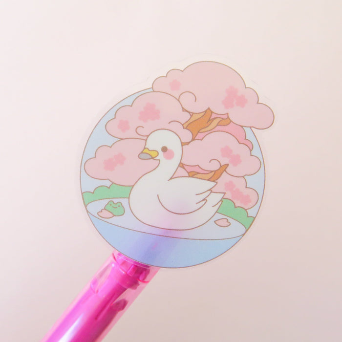 Sakura Swan Sticker