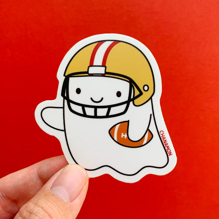 49ers Football Ghost Sticker