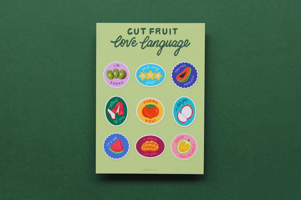 Cut Fruit Love Language Art Print - 8x10