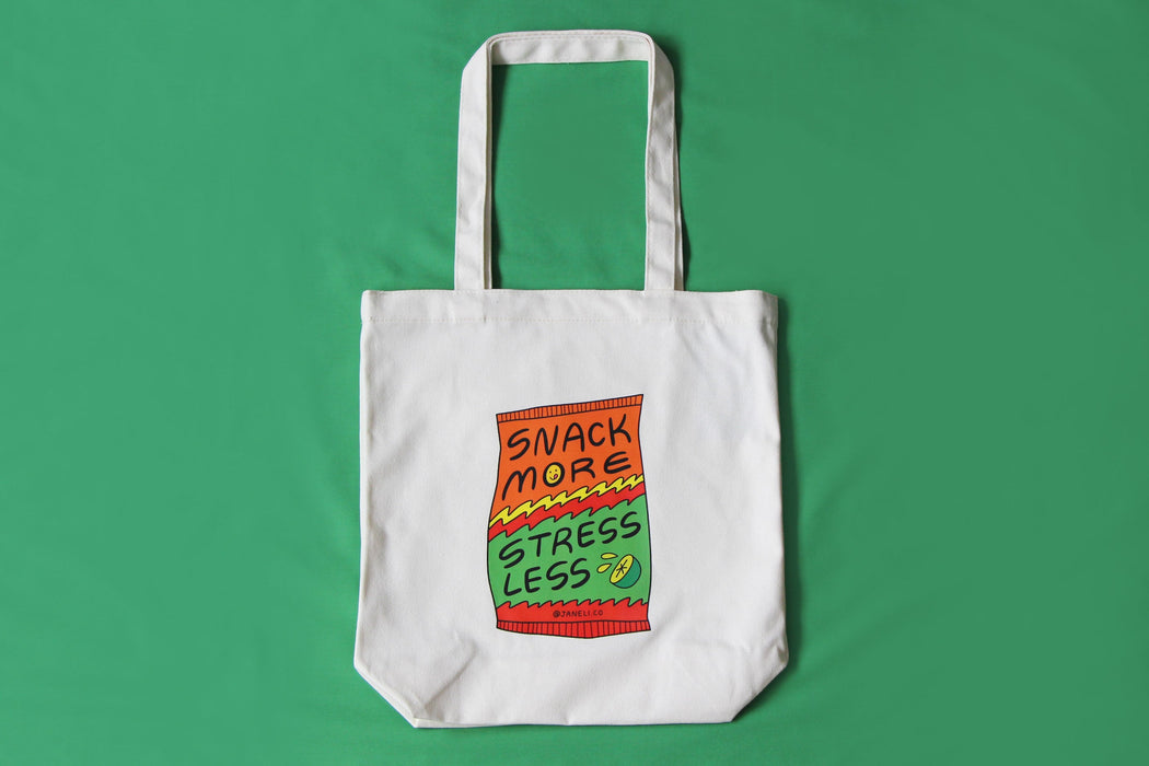 Snack More Stress Less Tote