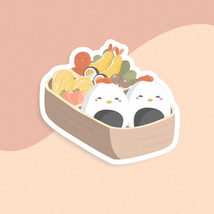 Chicken Bento Box Sticker | Naptime Doodler