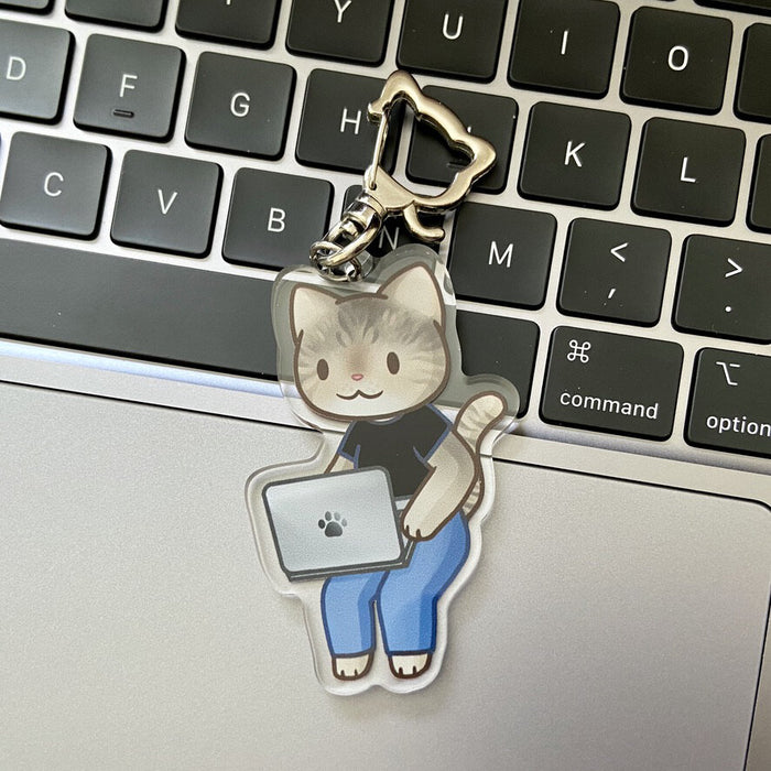Tech Kitty Keychain