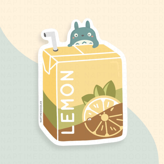 Totoro x Lemon Tea Sticker | Naptime Doodler