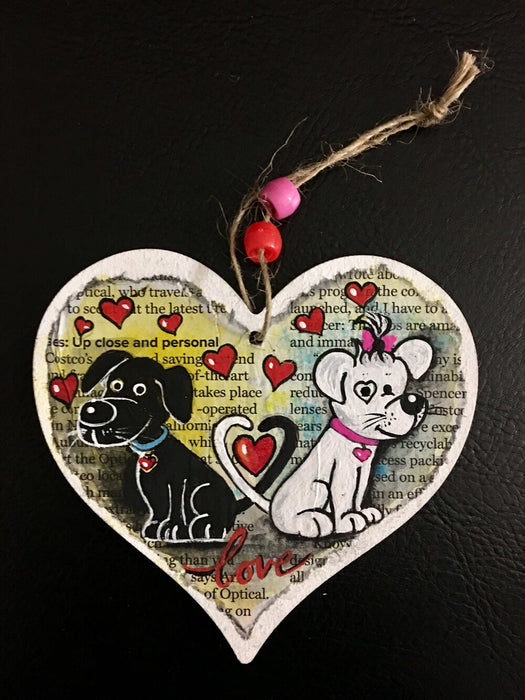 Love Dogs (Black and White) Ornaments