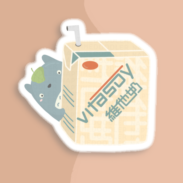 Totoro x Vitasoy Sticker | Naptime Doodler