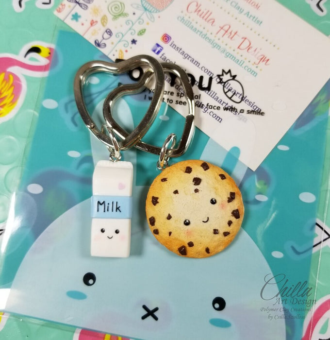Milk and Cookies Keychain