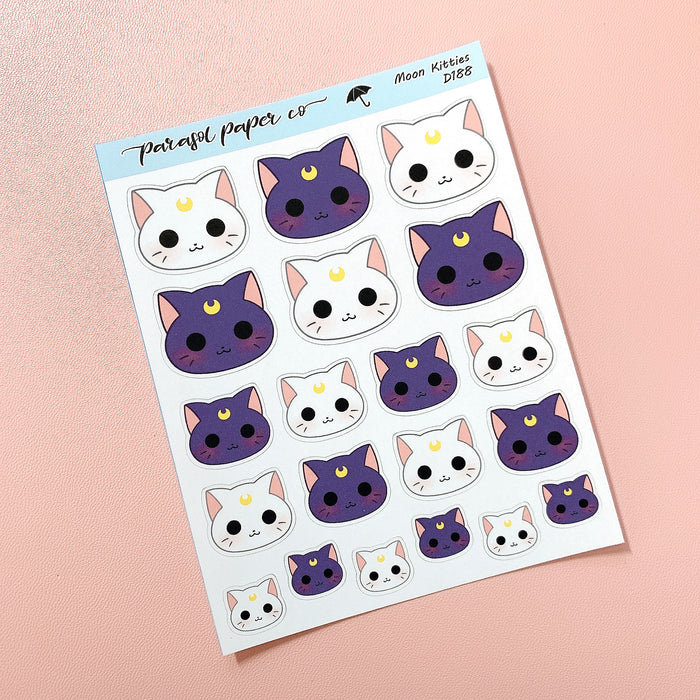 Moon Kitties Deco Sticker Sheet