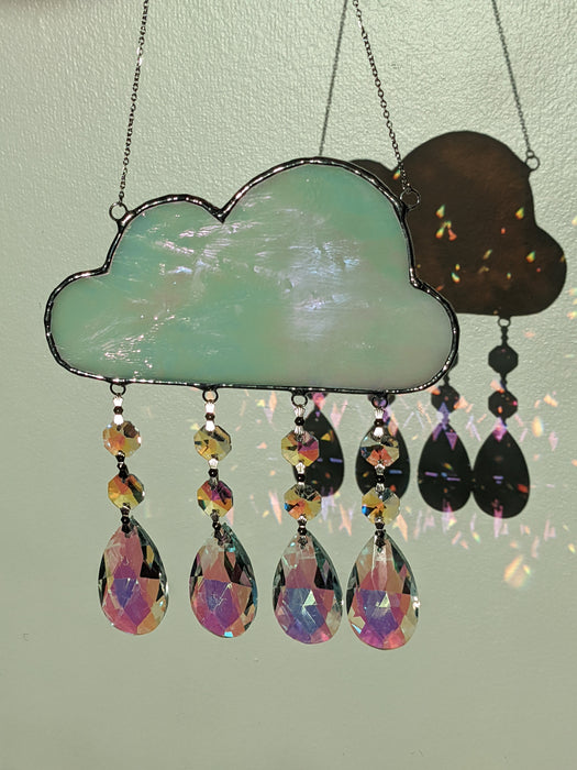 Raining Crystals Stained Glass Cloud