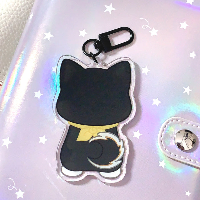 Pandy and Friends Boba Black and Tan Shiba Jiro Acrylic Keychain