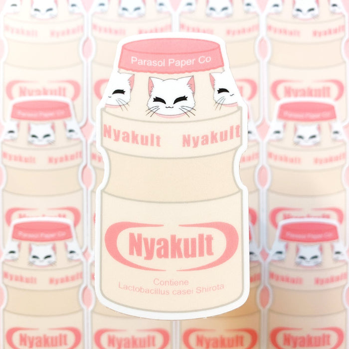 [WATERPROOF] Mochi Nyakult Yakult Yogurt Drink Vinyl Sticker Decal