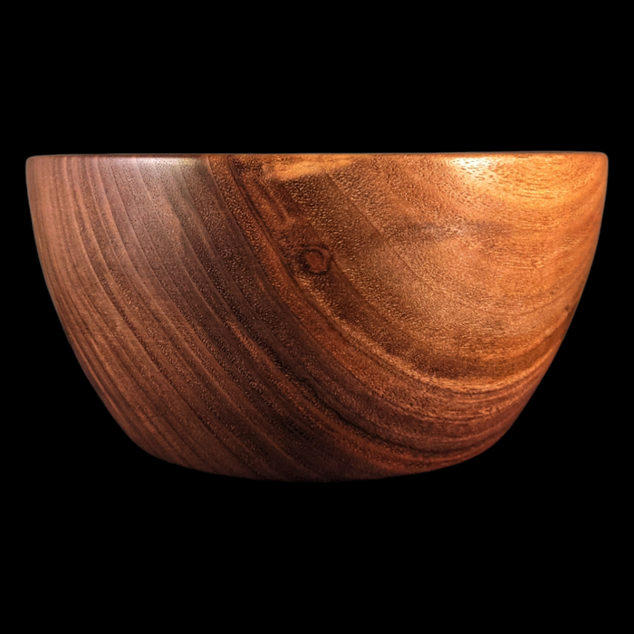 Tall walnut bowl