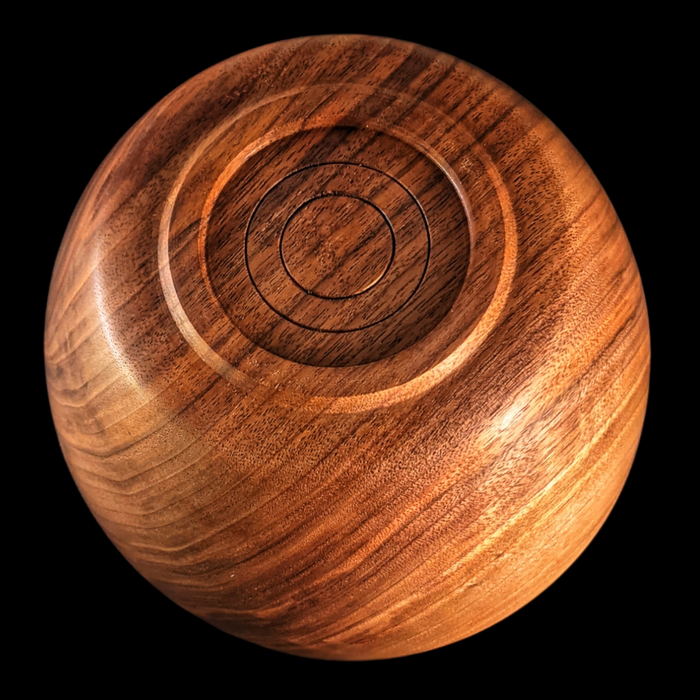 Tall walnut bowl