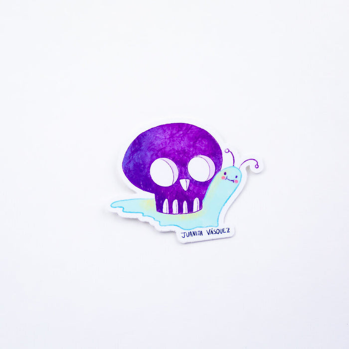 Purple Skull Snail - Die Cut Vinyl Sticker