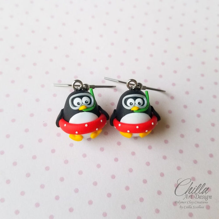 Summer Penguin Earrings