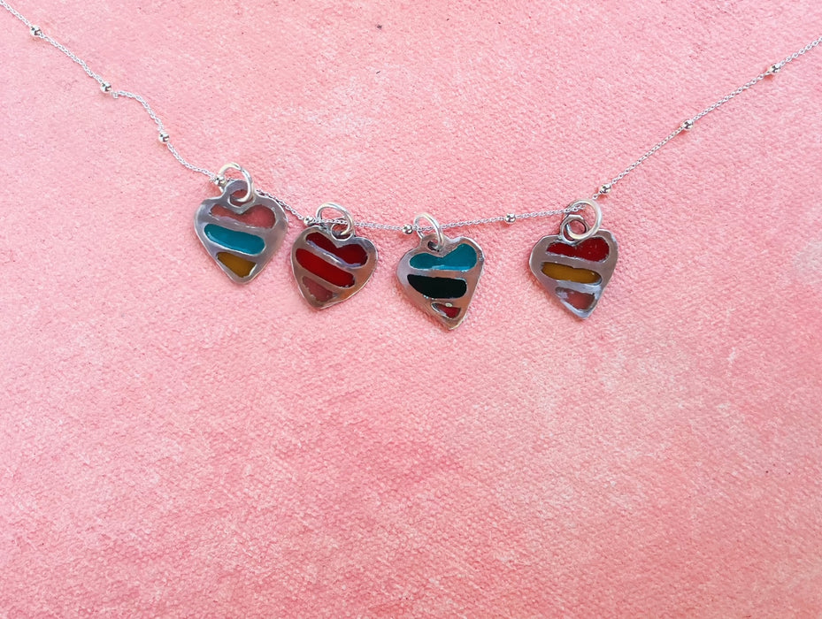 Retro Heart Necklaces