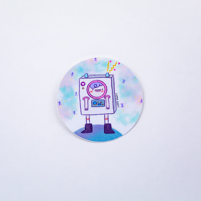 Robot Juanita - Round Vinyl Sticker