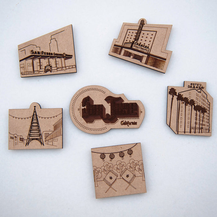 San Jose Magnets - Set of 6 - Draft Wood (Incomplete)