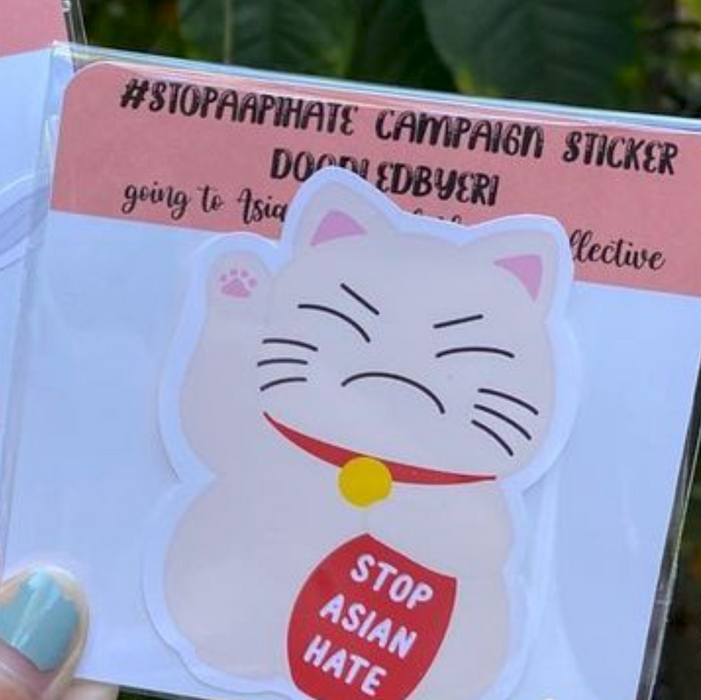 Stop Asian Hate Lucky Cat Sticker