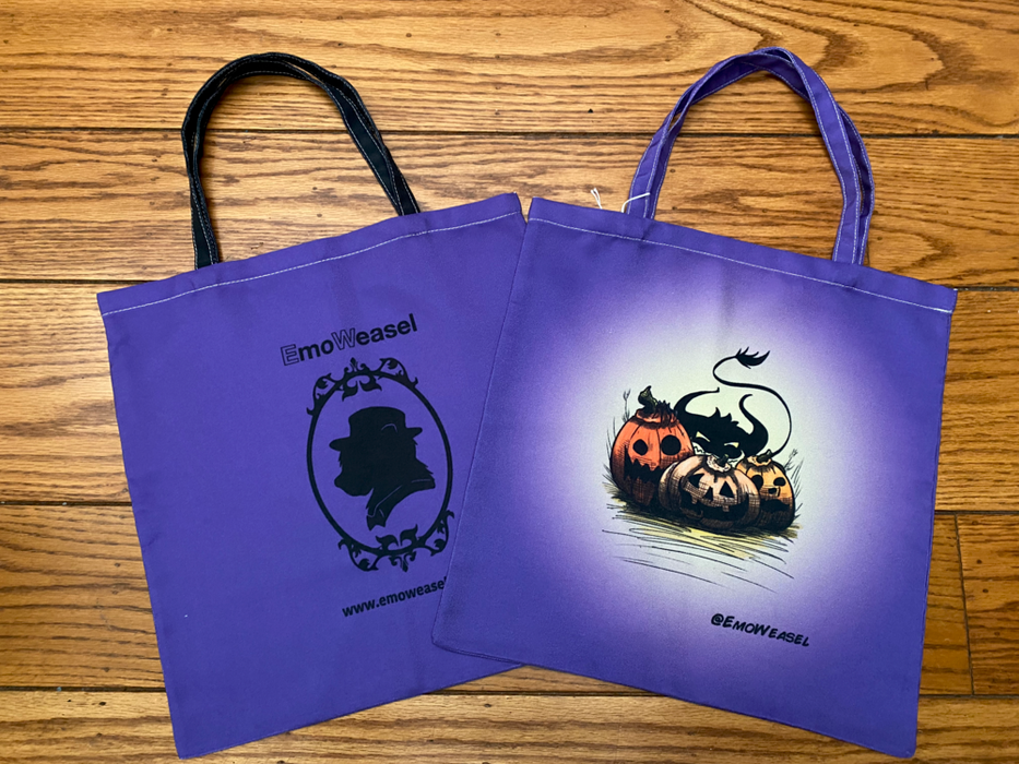 Pumpkin Patch Ghoul Tote Bags