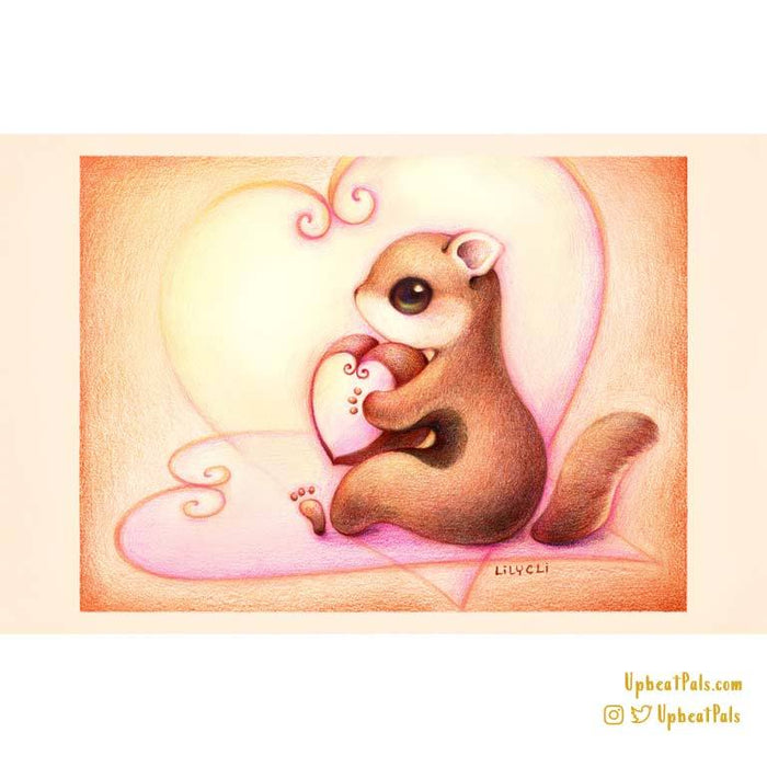 Squirrel Heart Poster Print