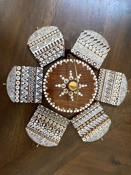 Teapot Coasters with Holder